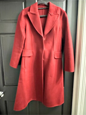 Red Long Coat Like New
